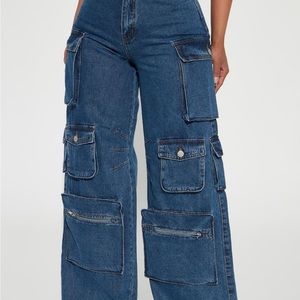 Lily Rose Rise Cargo Jeans